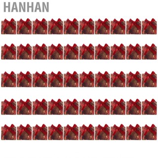 Hanhan 50 Pcs Wedding Boxes Ins Style Favor W/Burgundy Ribbon For Weddin HG