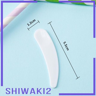 [Shiwaki2] ไม้พายครีม และช้อน สีขาว สําหรับแต่งหน้า 100 ชิ้น