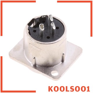 [Koolsoo1] ตัวเชื่อมต่อแผงแชสซี ตัวเมีย 3 Pin XLR โลหะ 5 ชิ้น