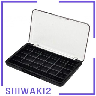 [Shiwaki2] อายแชโดว์เปล่า 24 ช่อง พร้อมฝาปิดใส สําหรับอายแชโดว์ บลัชออน และอื่นๆ