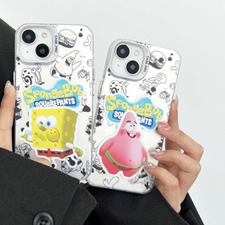 Spongebob phone case for iPhone 11 13 cases iPhone14 กันกระแทก เคส compatible for iPhone 14 13 12 11 Pro max xr เคส iPhone 13 12Pro 12promax ล่าสุด เคสไอโฟน11 เคสไอโฟน13 pro max case