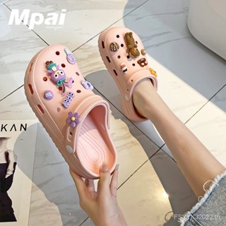 พร้อมส่ง รองเท้าแตะ รองเท้าชายหาด แต่งหัวเข็มขัด ลายการ์ตูนน่ารัก สําหรับผู้หญิง