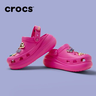 รองเท้าแตะ Crocs พื้นหนา แต่งรูกลวง เหมาะกับเดินชายหาด สําหรับผู้หญิง | 207521