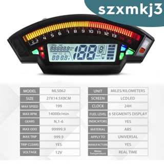 [Szxmkj3] เครื่องวัดความเร็วรถมอเตอร์ไซค์ หน้าจอดิจิทัล LCD พร้อมเซนเซอร์