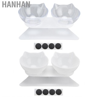 Hanhan 15° Inclined  Double Bowl Neck Guard Pet  For Home Household