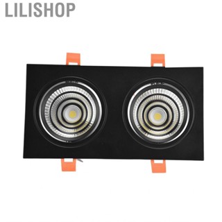 Lilishop Dual Head  Recessed Ceiling Light Adjust Angle COB Rectangle W/  HG