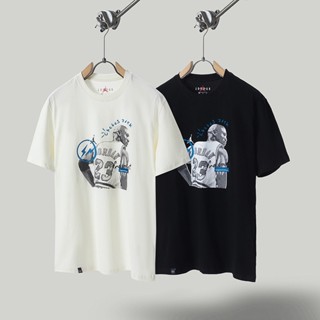 Travis Scott -Jordan x เสื้อยืดแขนสั้น พิมพ์ลายโลโก้ Fujiwara Hiroshi สวยงาม อเนกประสงค์ สําหรับผู้ชาย และผู้หญิง