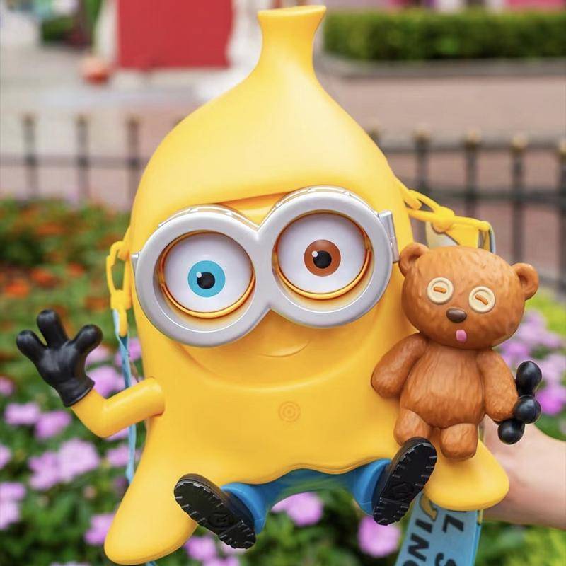 2023 Beijing Universal Studios Banana Minions Tim ถังป๊อปคอร์น, มินเนี่ยน Bob, ของตกแต่งโต๊ะของเล่น 