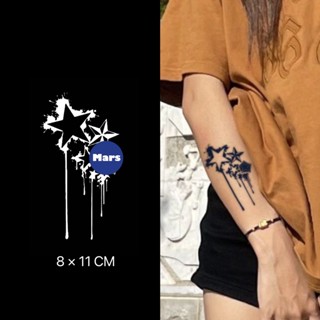 【Mars Tattoo】ใหม่ สติกเกอร์รอยสักชั่วคราว กึ่งถาวร ลายดาว ดาว 2 สัปดาห์ ติดทนนาน สําหรับสักชั่วคราว X128