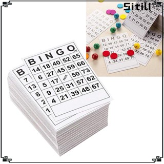 [ขาตั้ง] การ์ดเกม BINGO อ่านง่าย 60 แผ่น 60 หน้า 60 ใบ