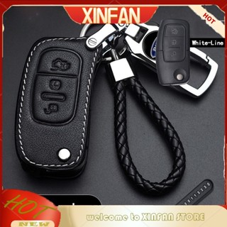 Xinfan เคสกุญแจรีโมตรถยนต์ แบบหนัง สําหรับ Ford Ranger Mustang Ecosport Everest Focus Fiesta Explorer