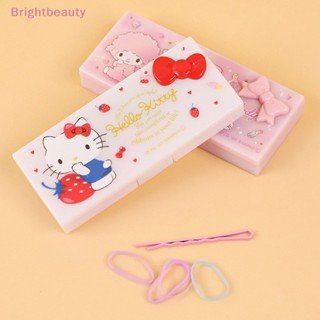 Brightbeauty Kawaii Sanrios กล่องเก็บเครื่องสําอาง ผ้าฝ้าย ลายการ์ตูน Hello Kitty กันน้ํา แบบพกพา