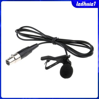 [Lzdhuiz1] ไมโครโฟนไร้สาย XLR 3-pin ตัวเมีย แบบคลิปหนีบ และกระจกกันลม