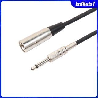 [Lzdhuiz1] Xlr 3-Pin Male to 6.35 มม. 1/4 นิ้ว TRS Male โมโนไมโครโฟนสายเคเบิ้ล 6 ฟุต