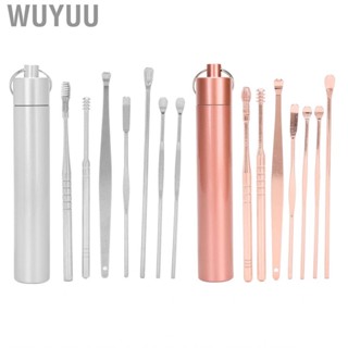 Wuyuu Stainless Steel Spiral Ear Wax Cleaner Set Portable Pick  Earwax Remova