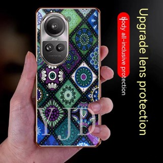 เคสโทรศัพท์มือถือ TPU ชุบไฟฟ้า กันกระแทก สไตล์จีน สําหรับ OPPO Reno10 Pro