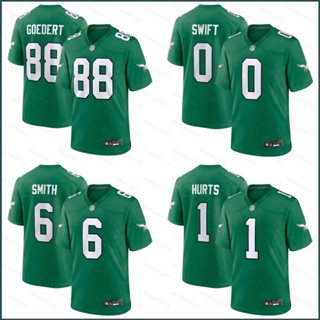 Sy3 NFL เสื้อยืดลําลอง แขนสั้น พิมพ์ลาย Philadelphia Eagles Game Jersey Swift Hurts Smith Goedert Football พลัสไซซ์ YS3