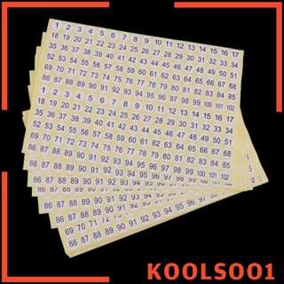 [Koolsoo1] สติกเกอร์ตัวเลข ทรงกลม 1 ถึง 102 มีกาวในตัว ขนาดเล็ก สําหรับติดตกแต่งเสื้อผ้า 15 แผ่น