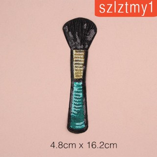 [szlztmy1] แผ่นแพทช์ปักเลื่อม สําหรับเสื้อแจ็กเก็ต กางเกงยีน กระเป๋าเป้ 4 ชิ้น