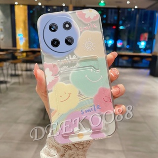 เคสโทรศัพท์มือถือ แบบนิ่ม ลายหน้ายิ้ม มีช่องใส่บัตร สําหรับ Realme C51 C53 C55 NFC 11 10 Pro Pro+ Plus 10T Coca-Cola Edition 5G 4G 2023