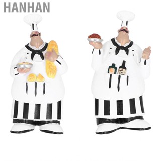 Hanhan Resin Mustache Chef Figurine Statue Wall Hanging For Office