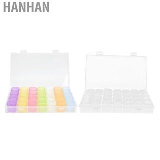 Hanhan 28 Slots Clear Plastic Storage Box Portable Detachable Organizer Household
