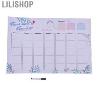 Lilishop Whiteboard  40x60cm Self Adhesive Reusable Weekly Grid Pattern Dry