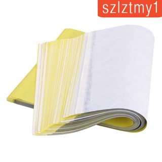 [szlztmy1] กระดาษลอกลายความร้อน 50 แผ่น สําหรับร้านเสริมสวย 50 แผ่น