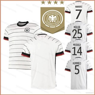 Si เสื้อกีฬาแขนสั้น ลายทีมชาติฟุตบอล Muller Havertz Hummels Musiala 2021