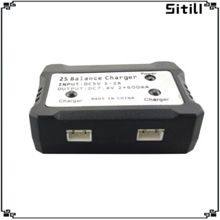 [ขาตั้ง] กล่องชาร์จแบตเตอรี่ 2S 7.4V 2 in 1 สําหรับโดรนบังคับ