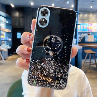 เคสโทรศัพท์มือถือ ซิลิโคนนิ่ม TPU ใส กันกระแทก ลายการ์ตูนโดเรม่อนน่ารัก สําหรับ OPPO A58 4G OppoA78 NFC 4G A78