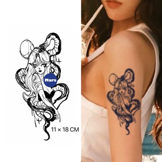 【Mars Tattoo】ใหม่ สติกเกอร์รอยสักชั่วคราว ลายงู กึ่งถาวร 2 สัปดาห์ ติดทนนาน D236