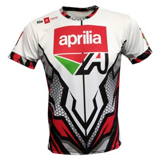 เสื้อยืด พิมพ์ลายรถจักรยานยนต์ Aprilia Camiseta Maglietta สไตล์สปอร์ต