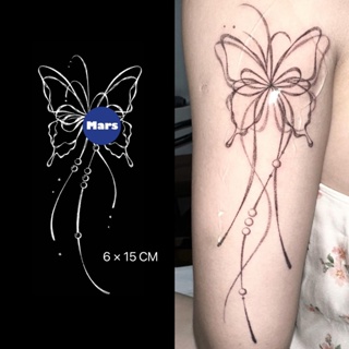 【Mars Tattoo】ใหม่ สติกเกอร์รอยสักชั่วคราว กึ่งถาวร 2 สัปดาห์ ติดทนนาน D165