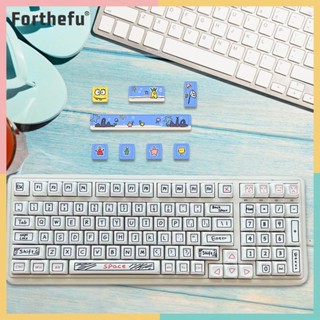 ★ Forthefu ★  ปุ่มกดคีย์บอร์ด 5 ด้าน 6.25u ลายอนิเมะ Cherry MDA สําหรับเล่นเกม 8 ชิ้น