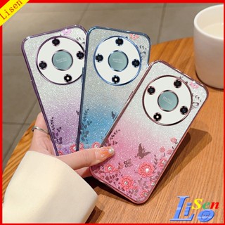 เคส Honor X9A 5G HYB ดอกไม้ ผีเสื้อ เคสโทรศัพท์ ป้องกัน