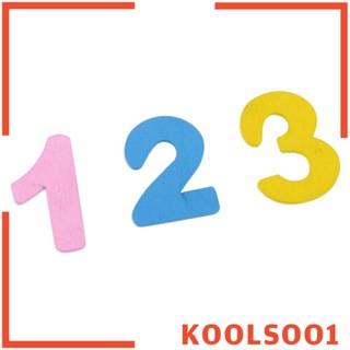 [Koolsoo1] ตัวเลขอาหรับไม้ หลากสี พร้อมถาดเก็บ ของเล่นตัวเลข 02-60 ชิ้น 60 ชิ้น