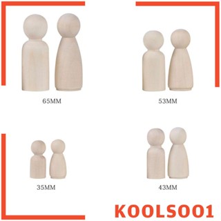 [Koolsoo1] ฟิกเกอร์ไม้ รูปครอบครัว 12 ชิ้น สําหรับเครื่องประดับ DIY 1