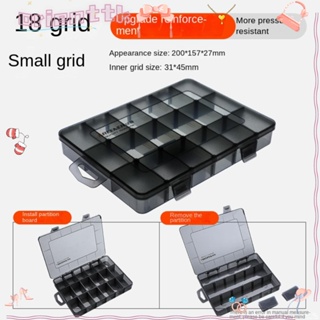 Orienttk กล่องพลาสติก แยกสกรู 18 ช่อง ขนาดเล็ก ถอดออกได้ ปรับได้ สําหรับจัดเก็บเครื่องมือ DIY 2 ชิ้น