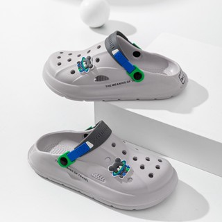 CROCS AYUER รองเท้าแตะลําลอง ลายการ์ตูนหมี กันลื่น สําหรับผู้ชาย และผู้หญิง นักเรียน