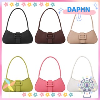 กระเป๋าถือ DAPHS หนัง PU สีพื้น สไตล์โบโฮ สําหรับผู้หญิง