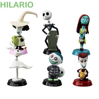 Hilario Jack Skellington โมเดลฟิกเกอร์ PVC ของเล่นสําหรับเด็ก 6 ชิ้น ต่อชุด