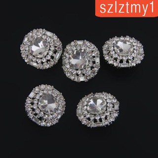 [szlztmy1] กระดุมพลอยเทียม 23 มม. สําหรับตกแต่งงานแต่งงาน 5 ชิ้น