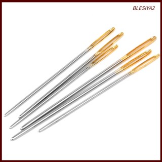 [Blesiya2] เข็มเย็บผ้า เหล็กคาร์บอน ขนาดใหญ่ สําหรับถักโครเชต์ 6 ชิ้น