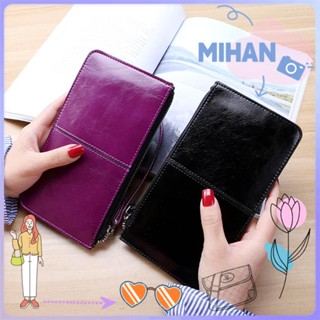 Mh กระเป๋าสตางค์ ใบยาว มีซิป ใส่โทรศัพท์ได้