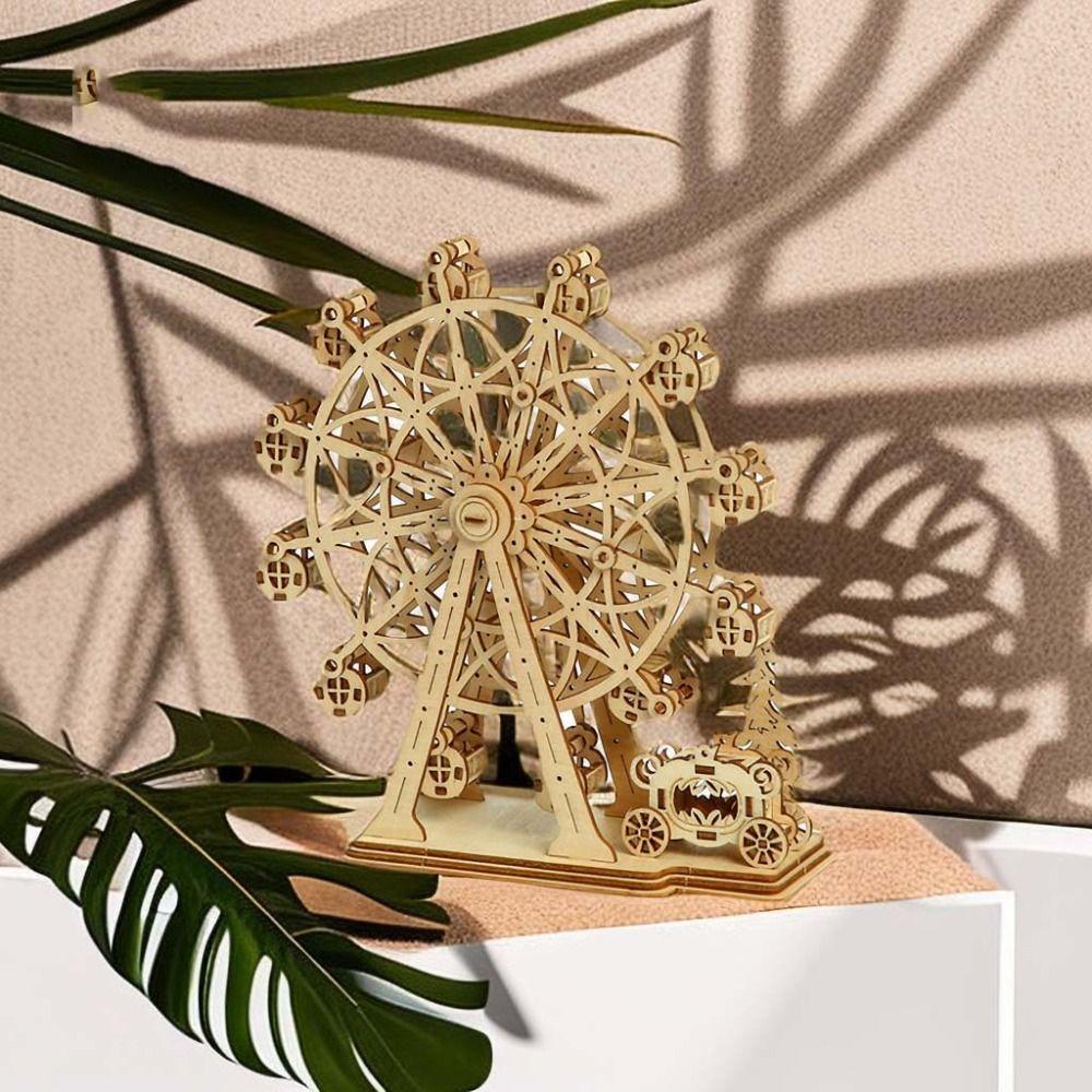 Jeromy โมเดลชิงช้าสวรรค์ ชิงช้าสวรรค์ 3D หมุนได้ แฮนด์เมด DIY ของเล่นสําหรับเด็ก - รูปที่ 3