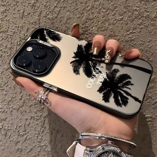 เคสโทรศัพท์มือถือโลหะ ลายมะพร้าว เรียบง่าย สําหรับ Apple Iphone 14promax 13pro 12 11 4VJ2