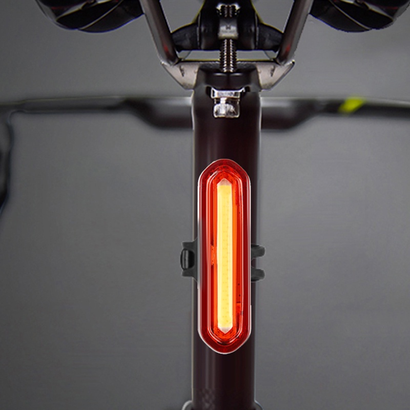 Night Cycling Tail Light Outdoor Highlight USB Charging Single Light Mountain Bike Led Warning Light Tail Bicycle Access