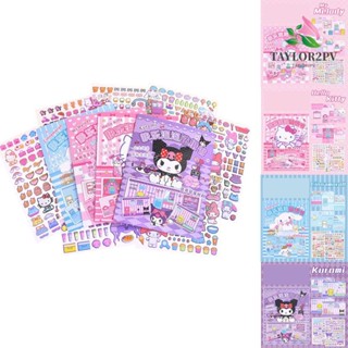 Taylor2pv หนังสือการ์ตูนคุโรมิ ไร้เสียง ฉากแต่งตัวข้าม หนังสือสติกเกอร์ Dodo Book กระดาษ Mymelody Montessori ของเล่นหัตถกรรม