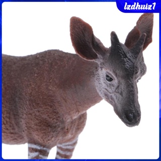 [Lzdhuiz1] โมเดลฟิกเกอร์ รูปสัตว์ป่า Okapi เสมือนจริง ของขวัญ ของเล่นสําหรับเด็ก